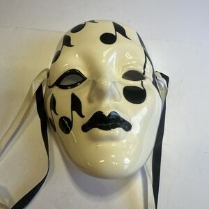 Jack Logan Hand Painted Ceramic Masks - Vintage - Mardi Gras-Musical